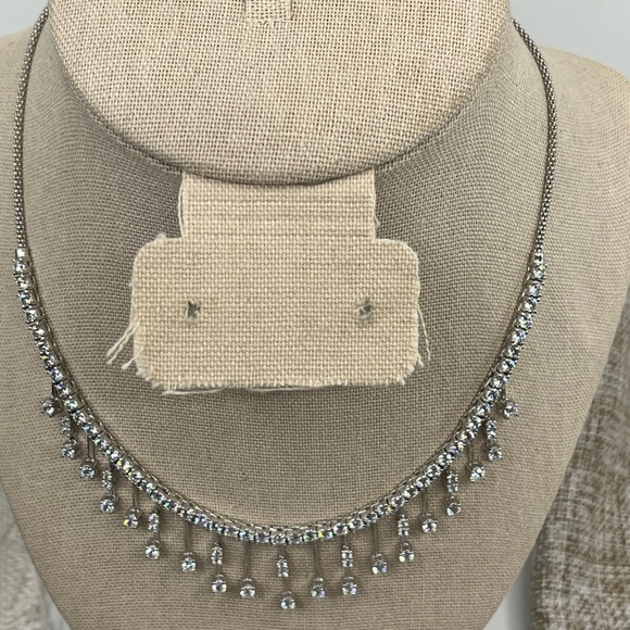 Vintage Epiphany Diamonique Sterling Silver Necklace 16-18" Adjustable - Picture 4 of 16